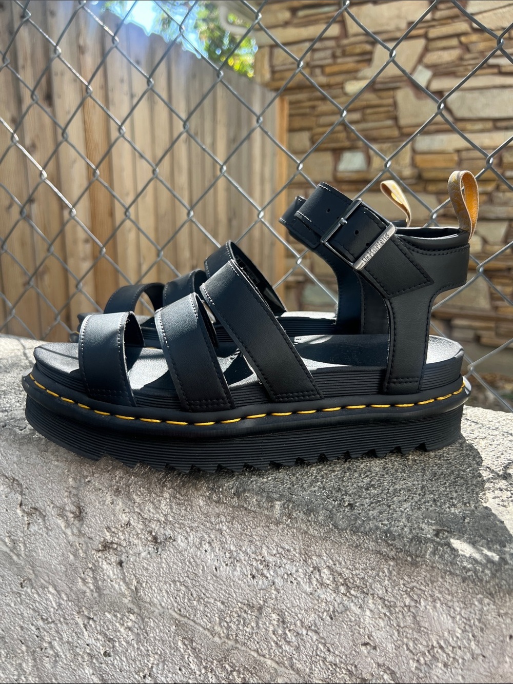 Dr. Martens Blair platform sandals Black Woman’s size US 9 UK 7
